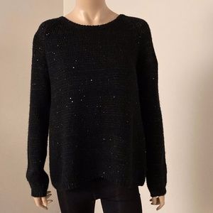 DEX / SWEATER / BLACK / SPARKLES / BACK CLOSING / SHEAR LINING / SIZE M / NWT